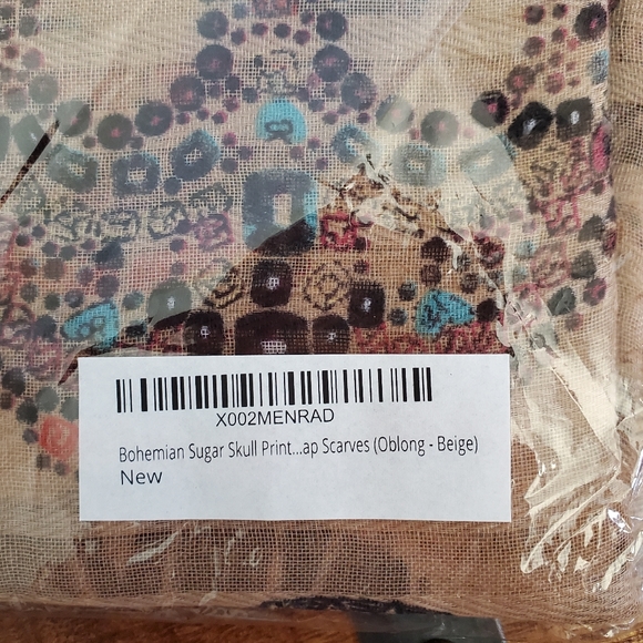 🤎 Bohemian Sugar Skull Scarf 🤎 - Picture 5 of 8